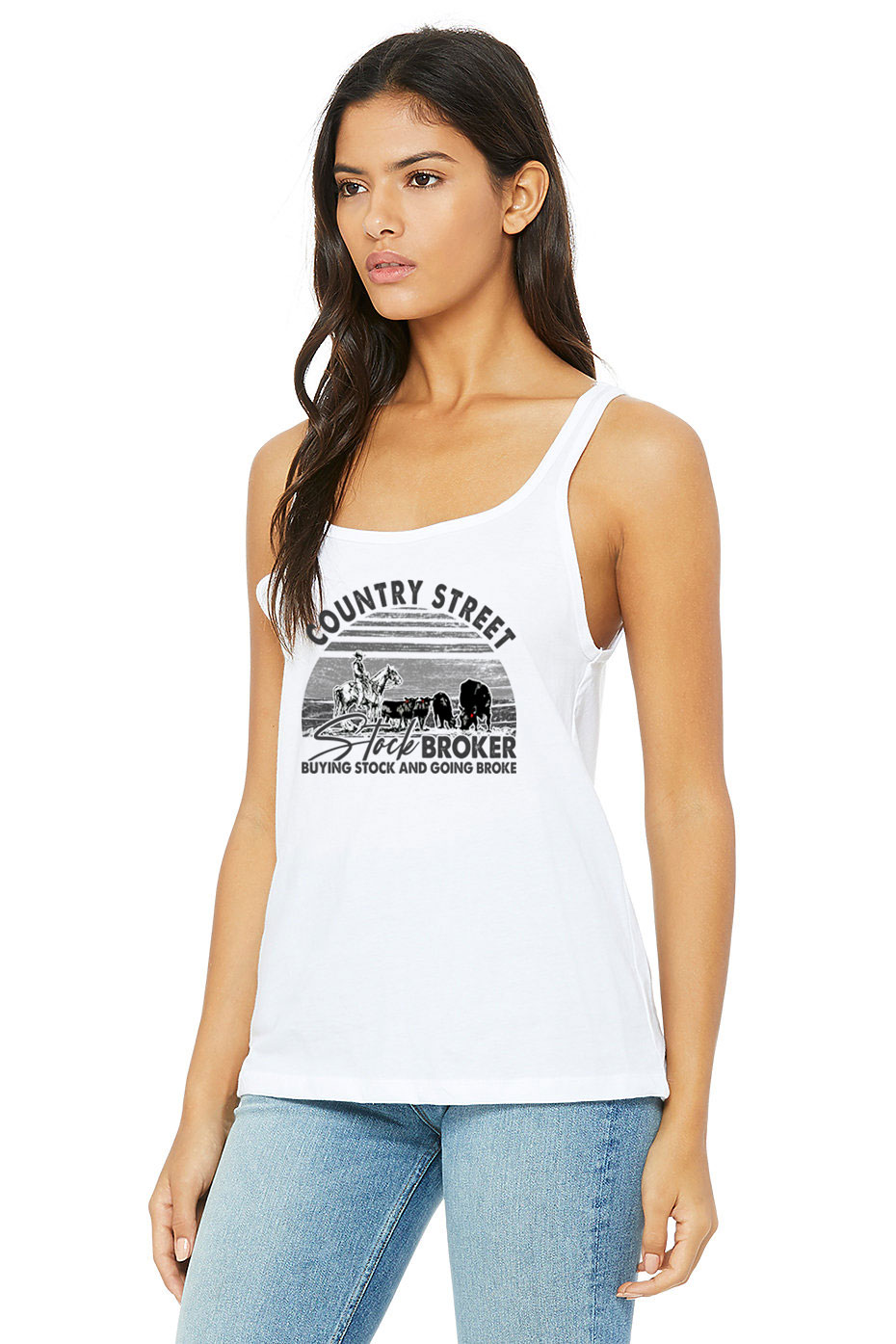 Women’s Tank Top Country Street Stock Brocker Buying Stock And Going ...