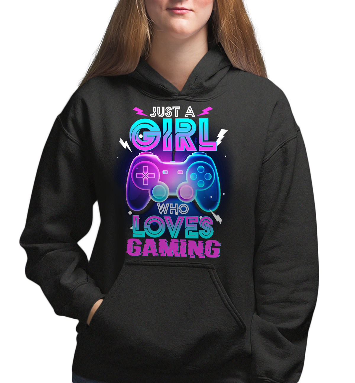 Women’s Fashion Hoodie – Just a Girl Who Loves Gaming Video Game ...